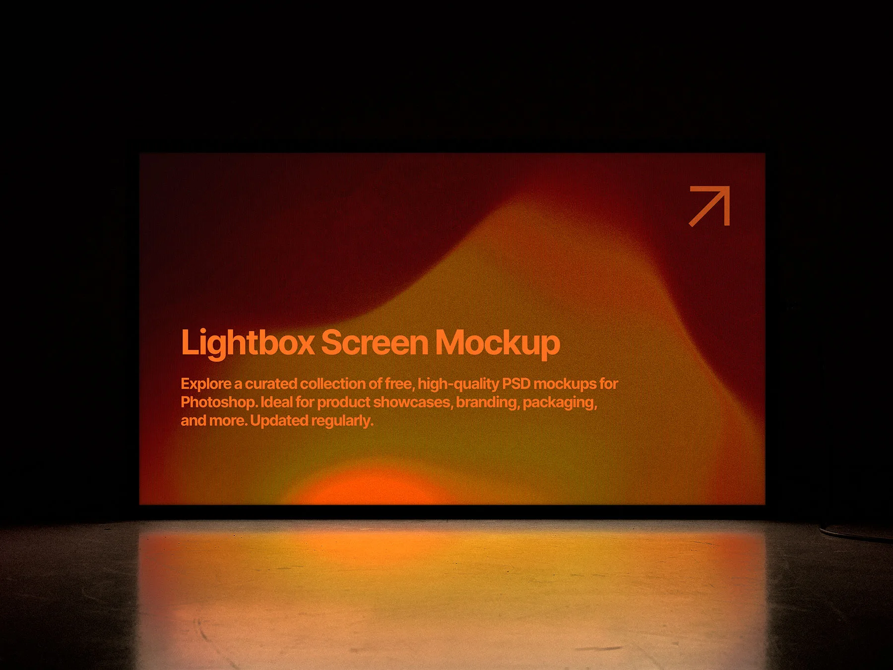 Lightbox Screen Mockup Dark Minimalist Scene