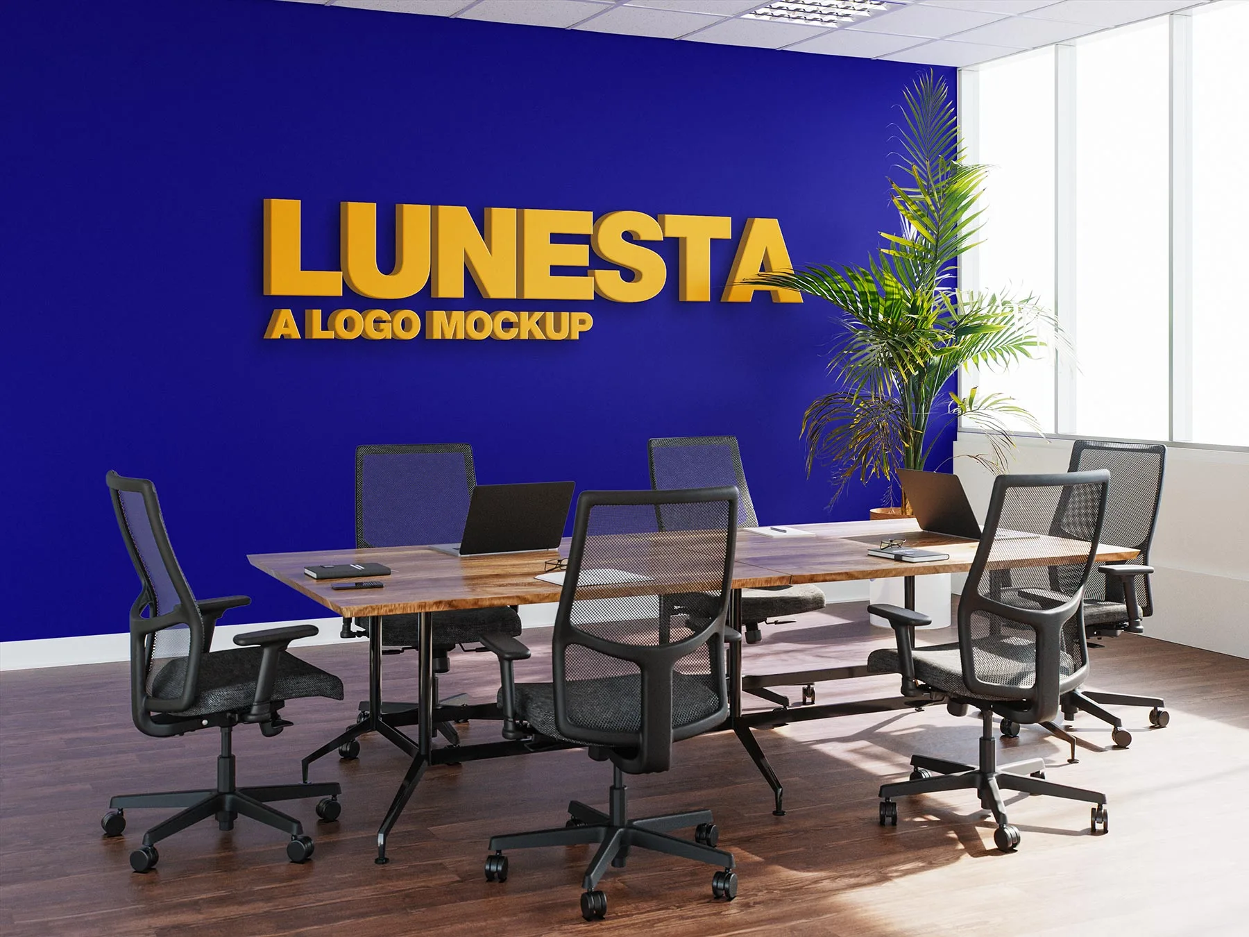 Office Interior/Conference Room Logo Mockup