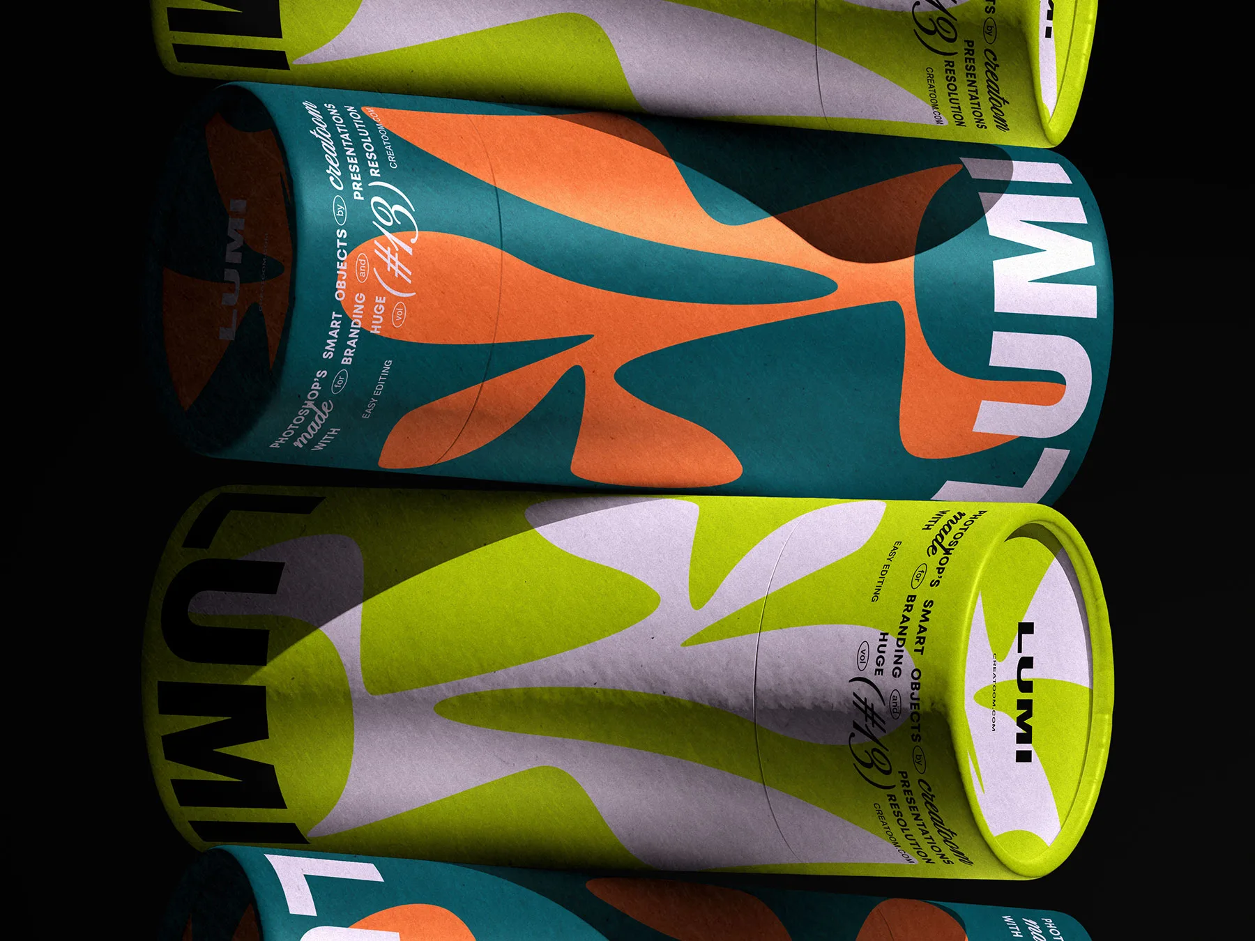 Paper Product Tubes Mockup Scene