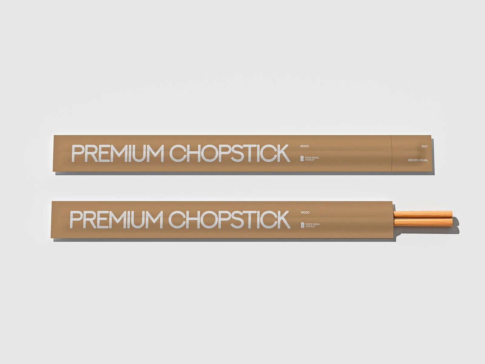 Chopstick Paper Packaging Mockup