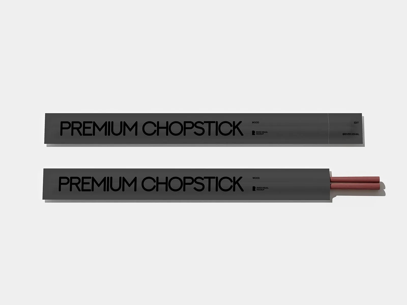 Chopstick Paper Packaging Mockup