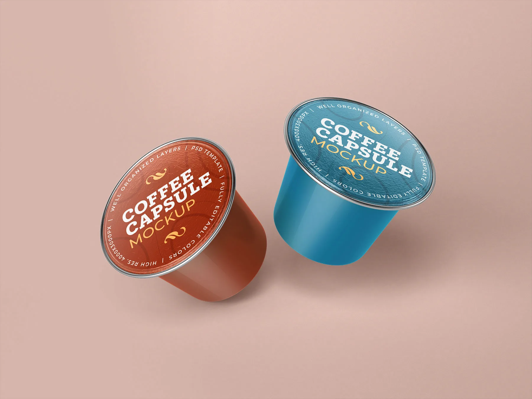 Coffee Capsule Mockup – Minimalist Scene