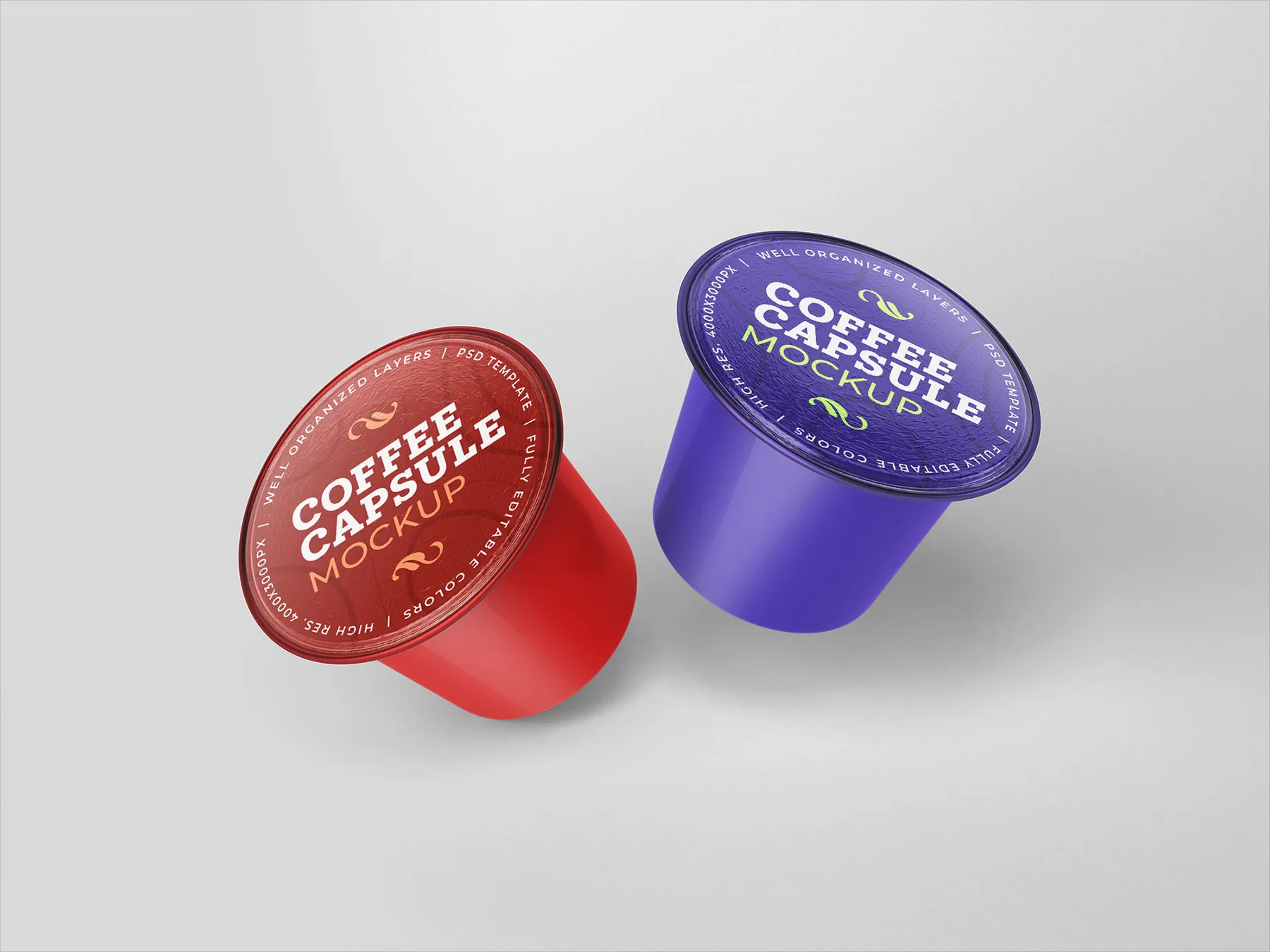 Coffee Capsule Mockup – Minimalist Scene
