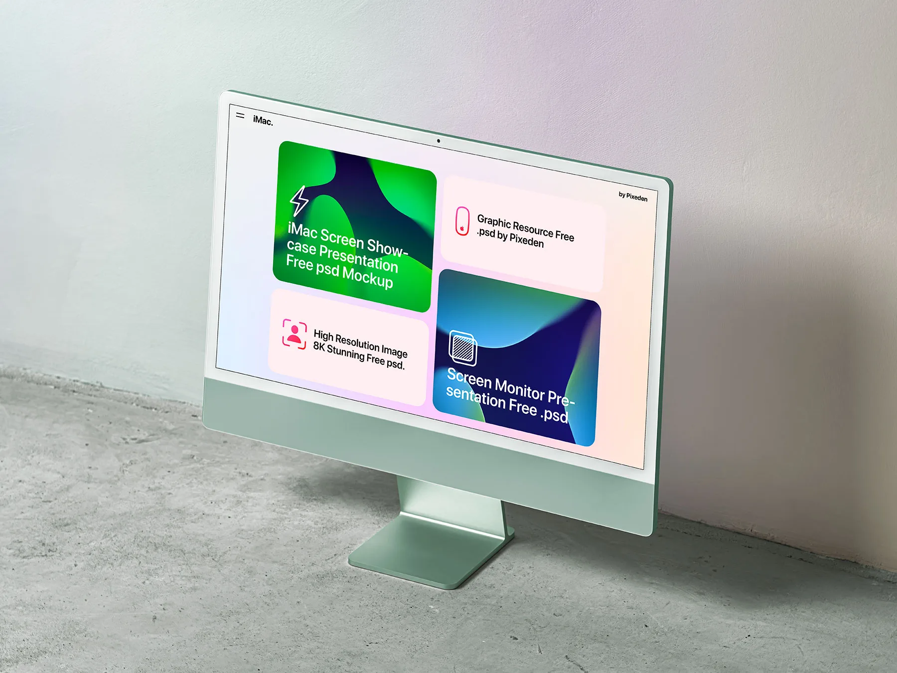 iMac Screen Website Presentation Mockup (PSD)