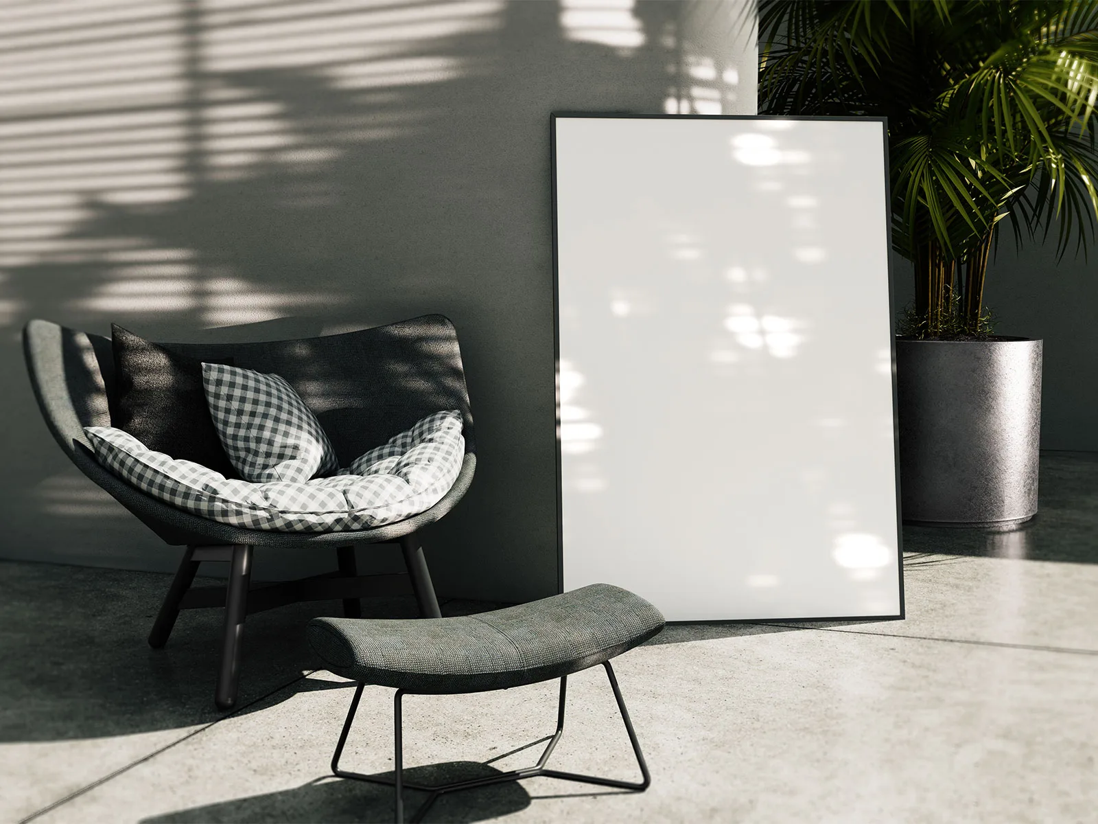 Large Poster Frame Mock-Up in Interior Setting