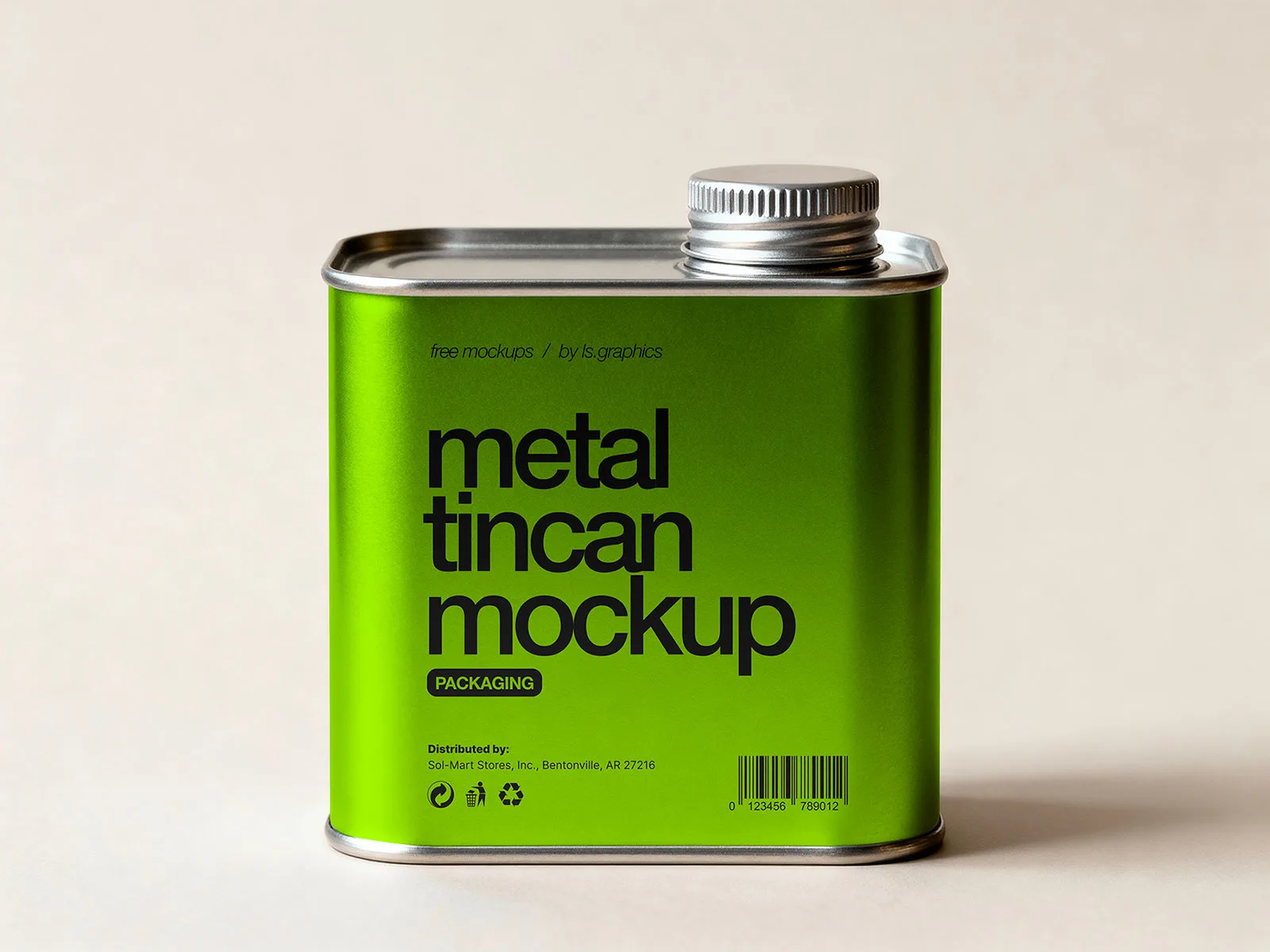 Metal Tin Can Mockup