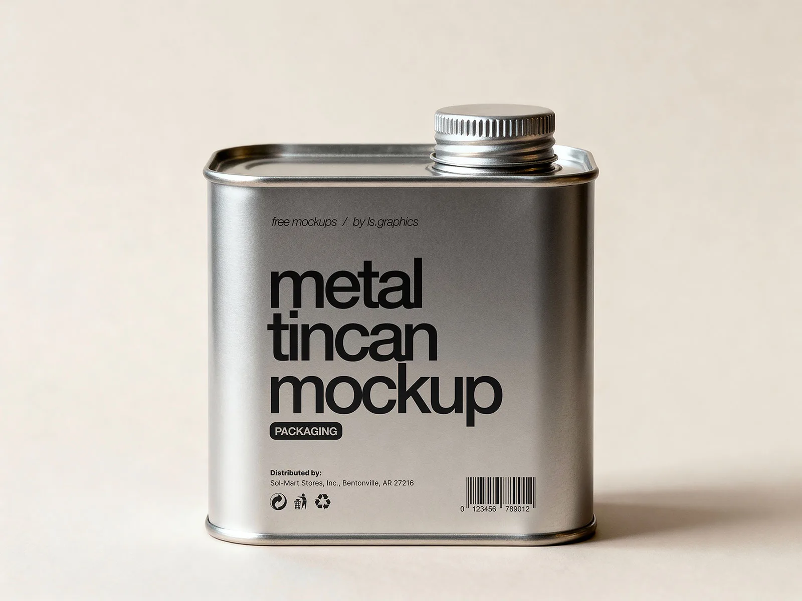 Metal Tin Can Mockup