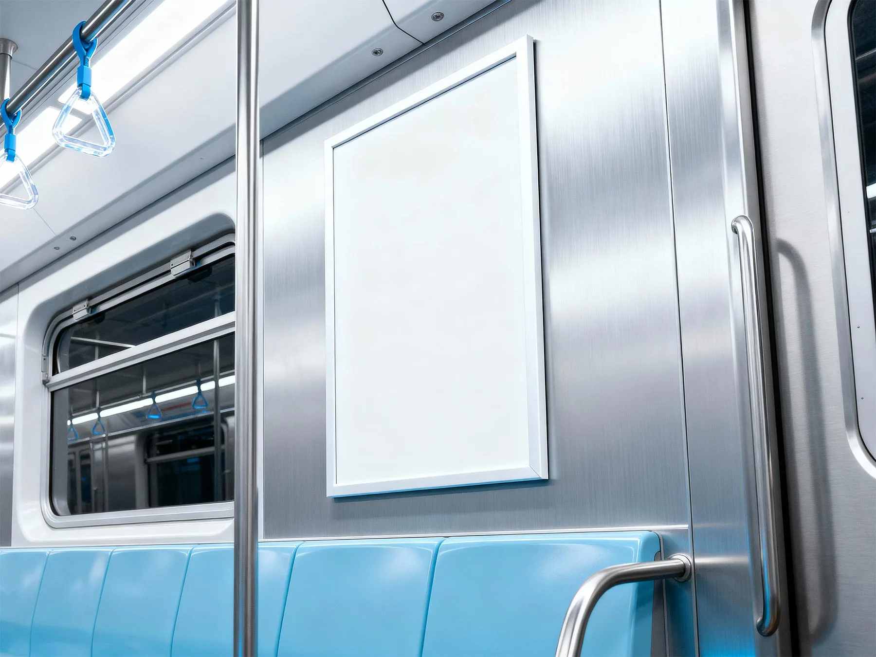 Metro Poster Mockup on Side Panel