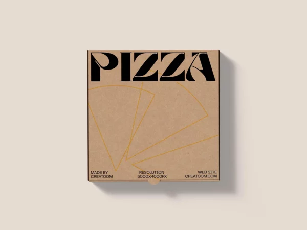 Mockup Featuring Top View Pizza Box Mockup
