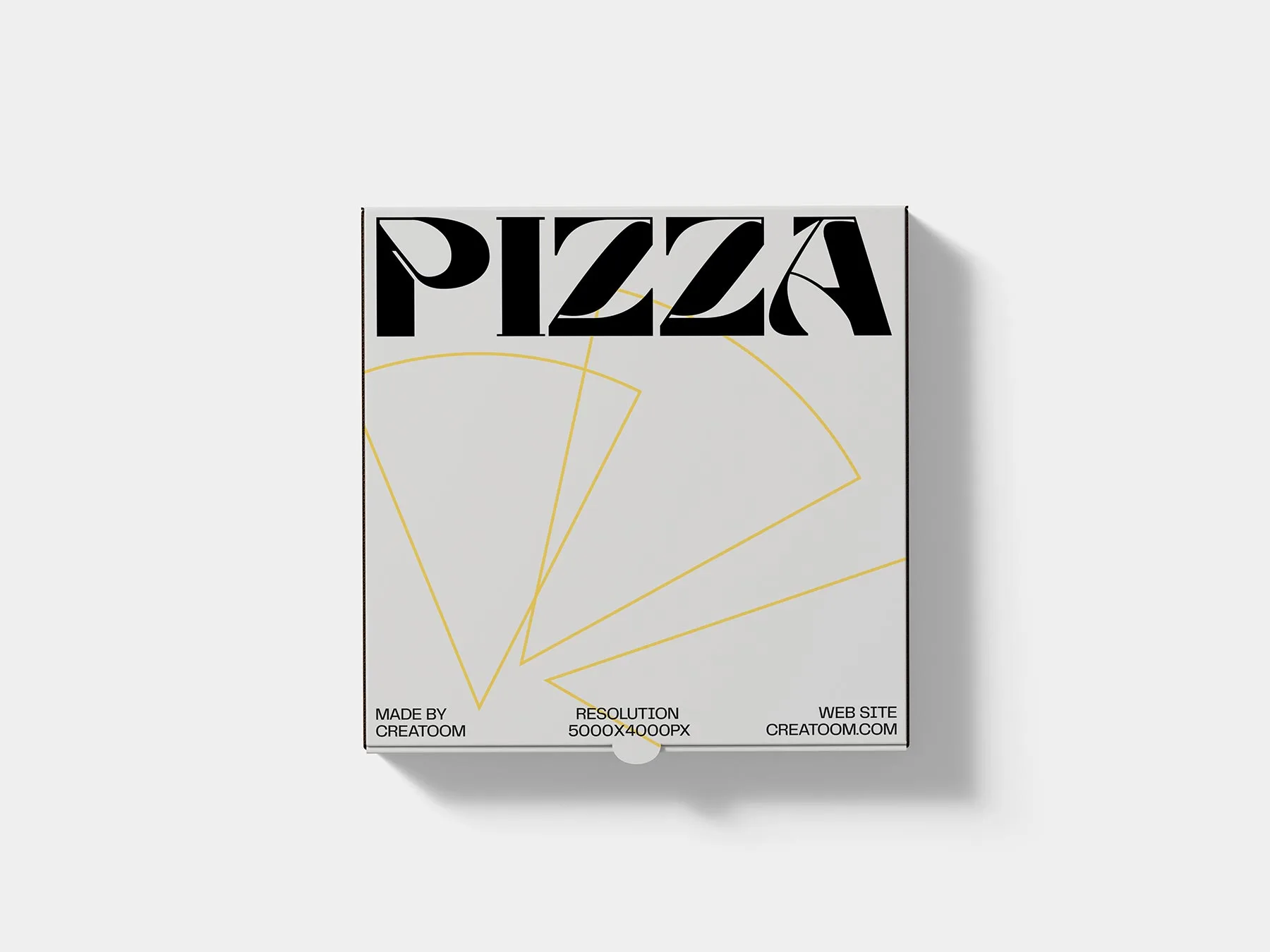 Mockup Featuring Top View Pizza Box Mockup