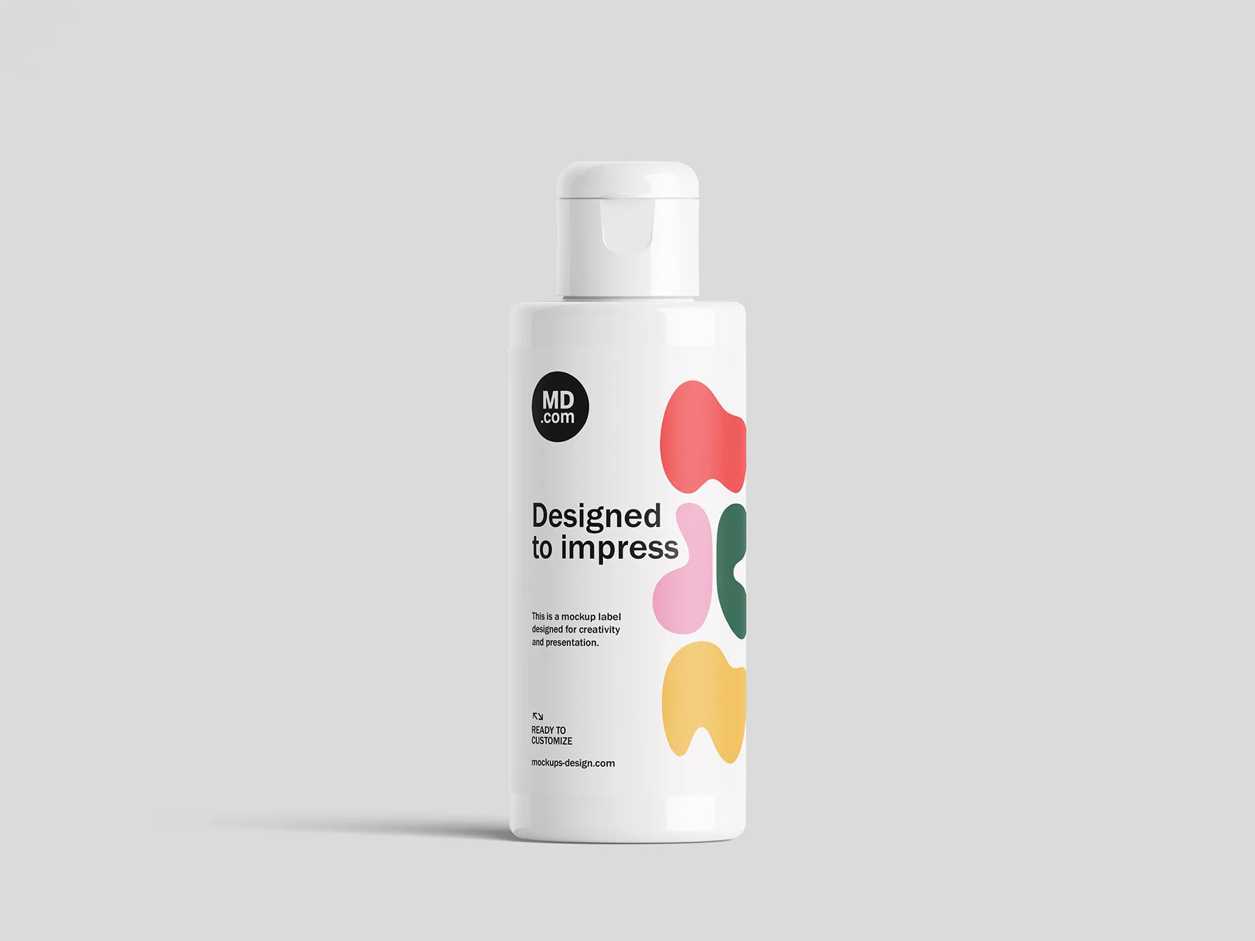Small Flip-Top Cosmetic Bottle Mockup Set