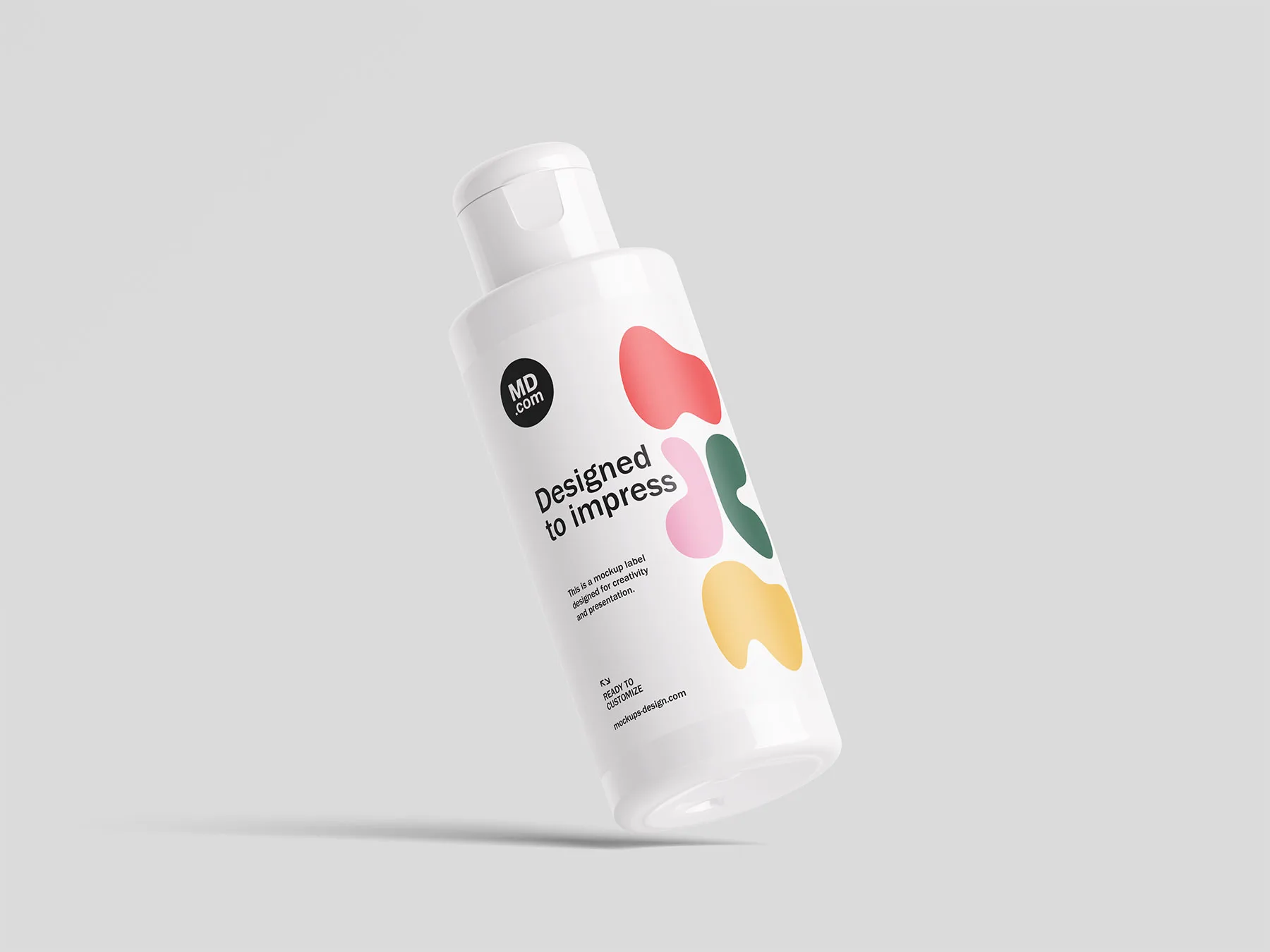 Small Flip-Top Cosmetic Bottle Mockup Set