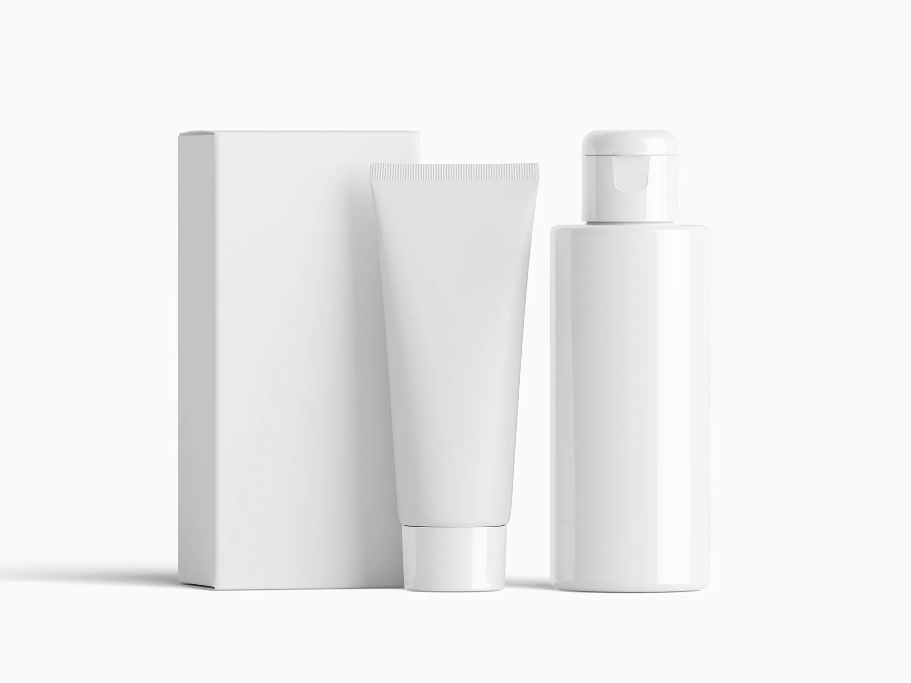 Small Flip-Top Cosmetic Bottle Mockup Set