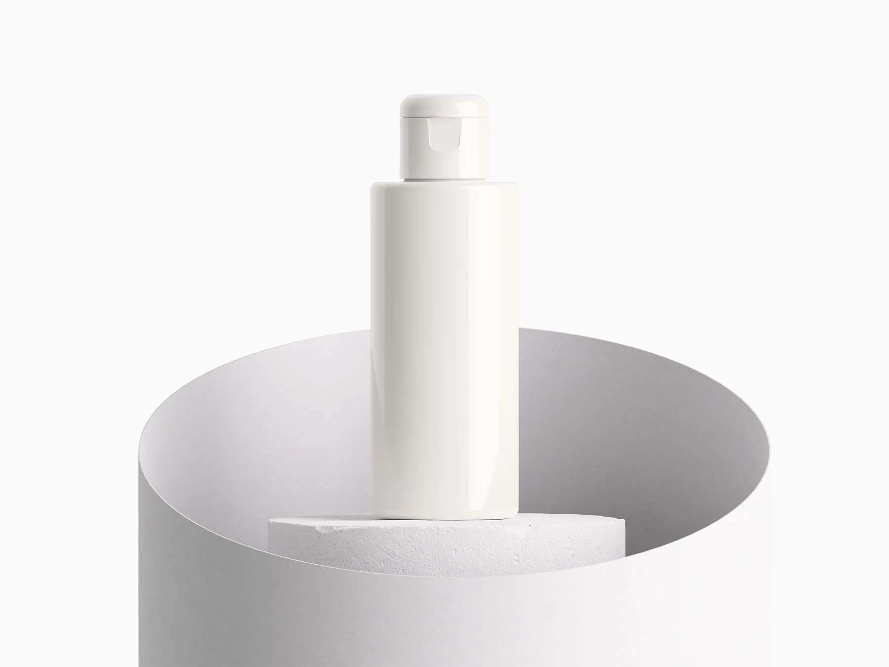 Small Flip-Top Cosmetic Bottle Mockup Set