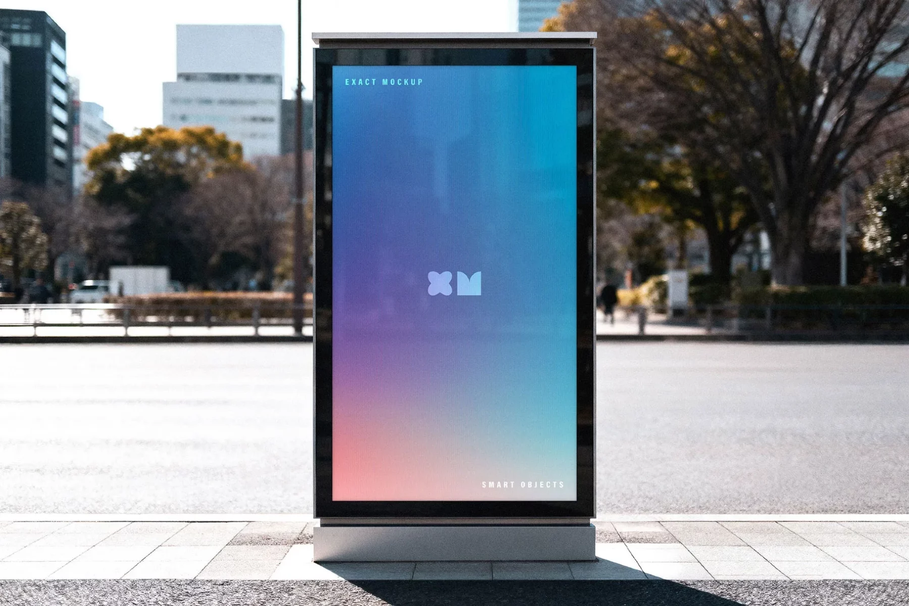 Street Citylight Poster Mockup