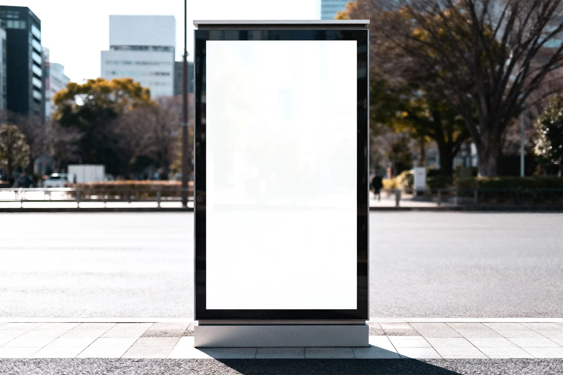 Street Citylight Poster Mockup