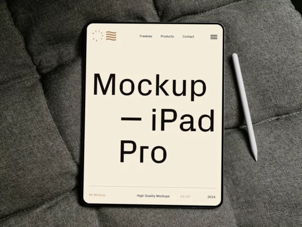 Tablet UI Design Mockup