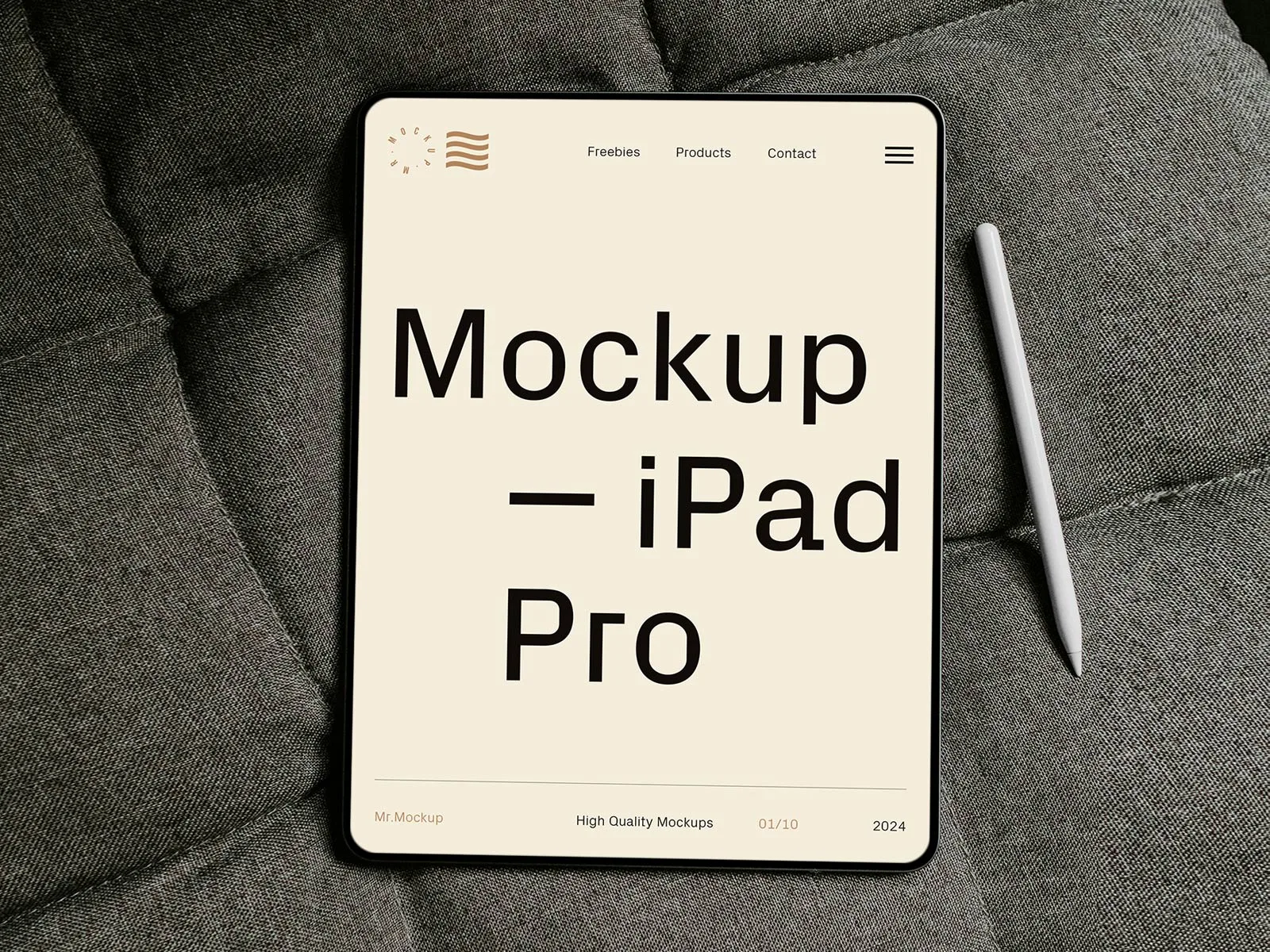 Tablet UI Design Mockup