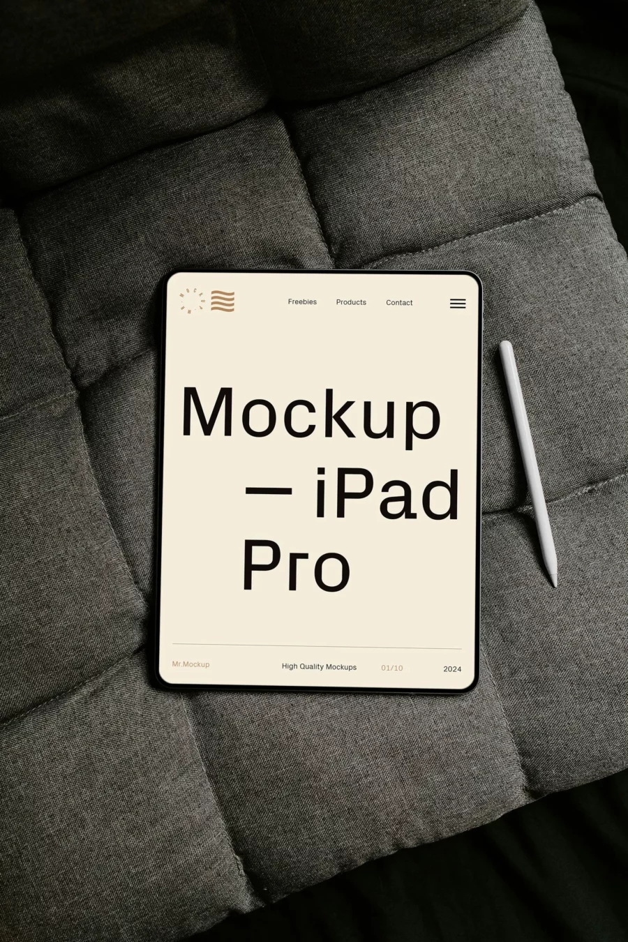 Tablet UI Design Mockup