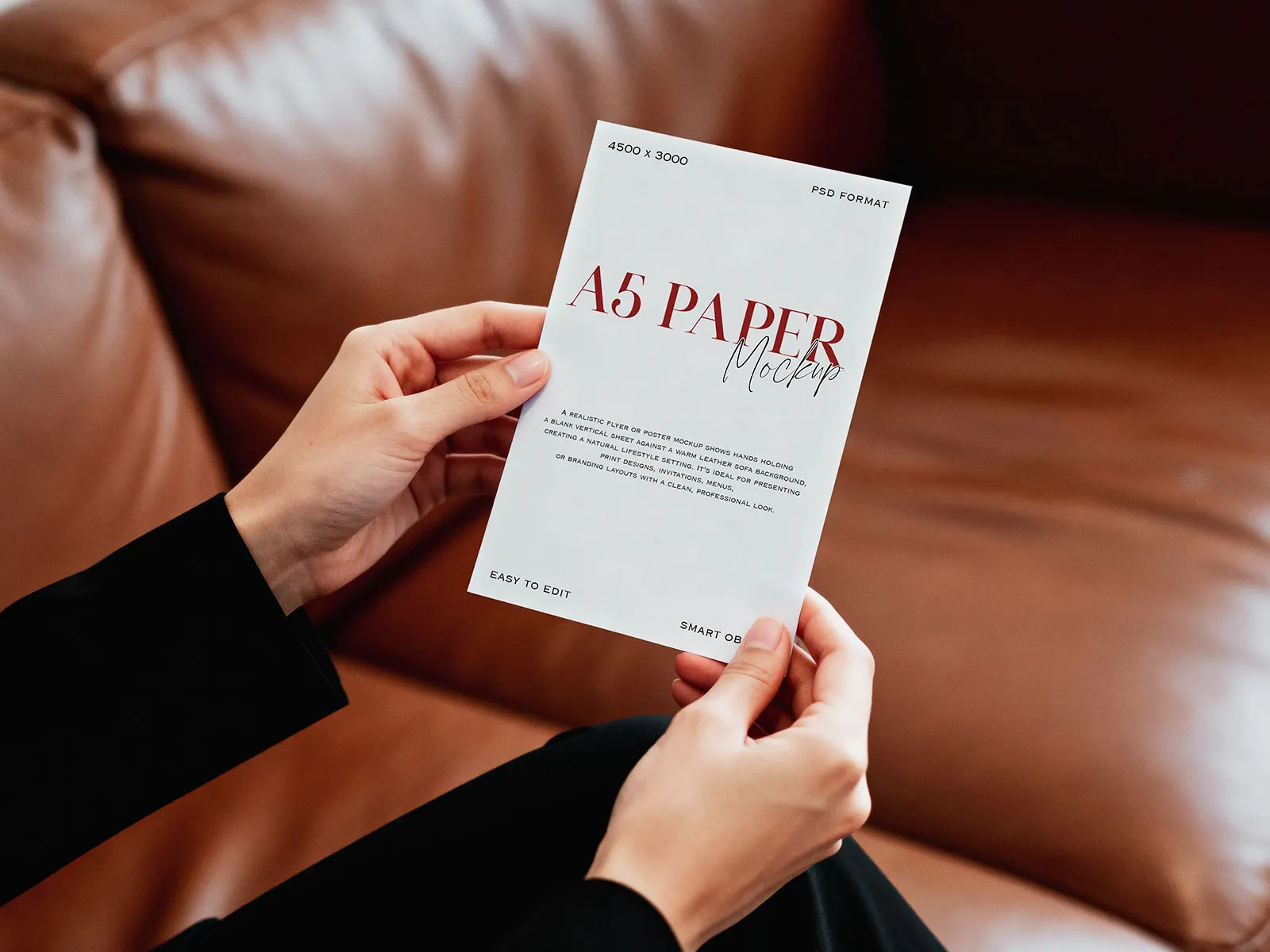 A5 Paper Invitation Card Mockup