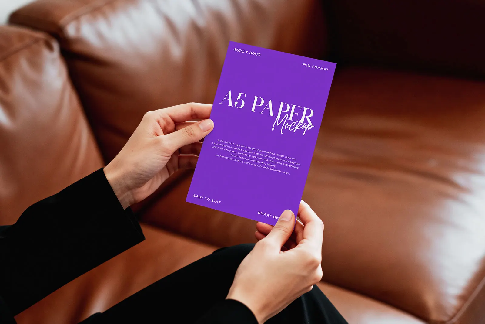 A5 Paper Invitation Card Mockup