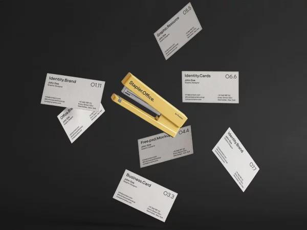 Business Cards Mockup Stationery Scene