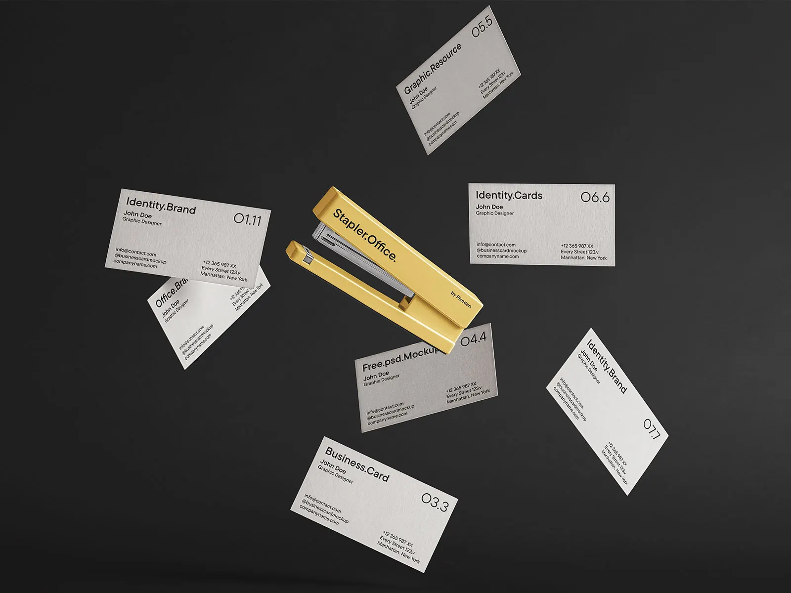 Business Cards Mockup Stationery Scene