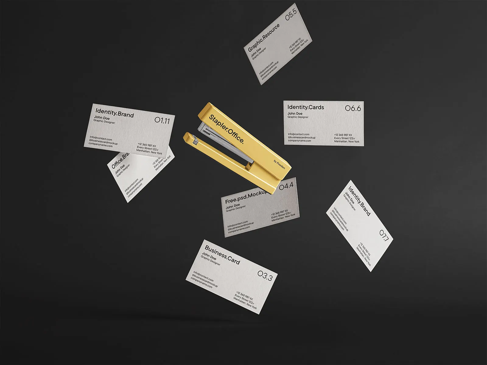 Business Cards Mockup Stationery Scene