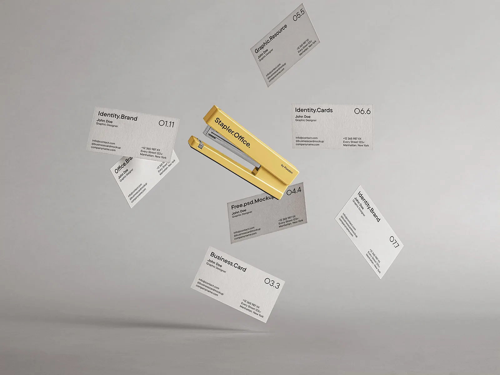 Business Cards Mockup Stationery Scene