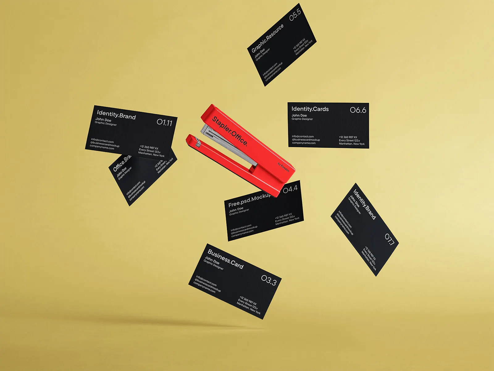 Business Cards Mockup Stationery Scene