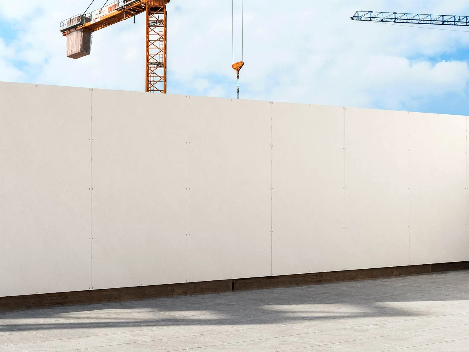 Construction Fence Banner Mockup