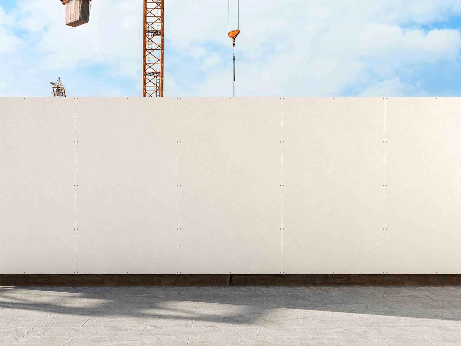 Construction Fence Banner Mockup