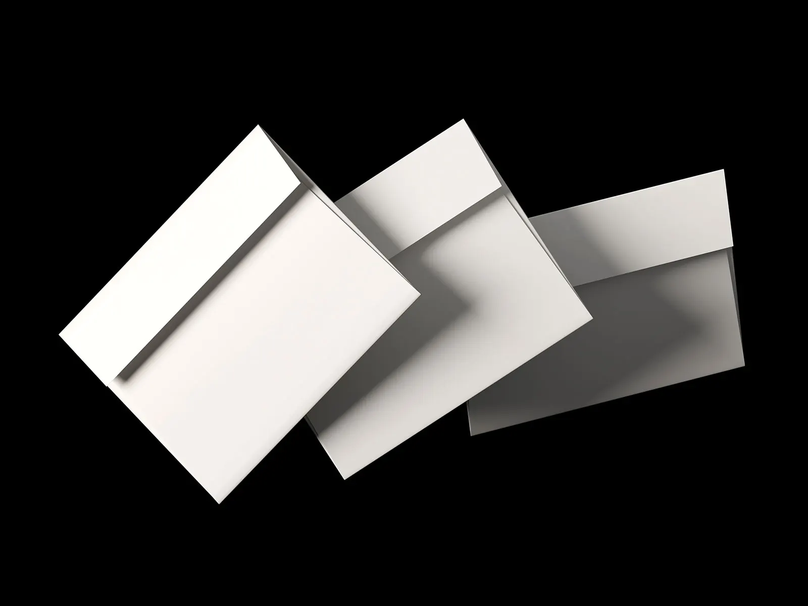 Envelope Mockup Set On Dark Background