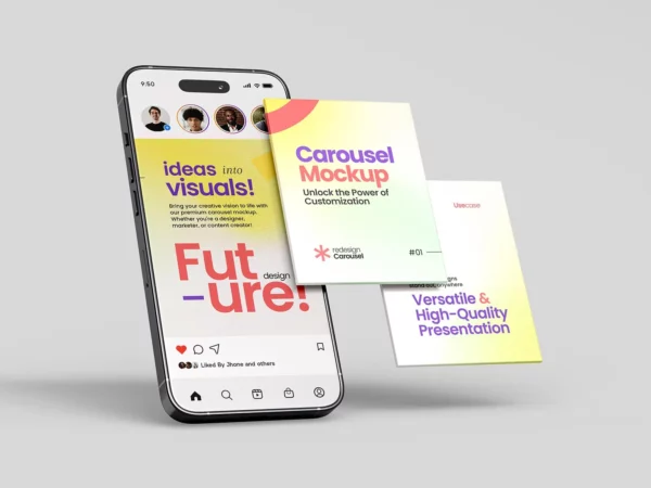 Instagram Carousel Mockup Set (Free PSD)