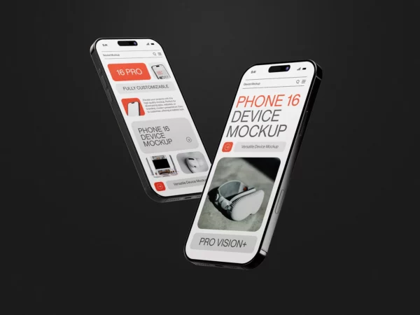 iPhone App Screen Mockup Set