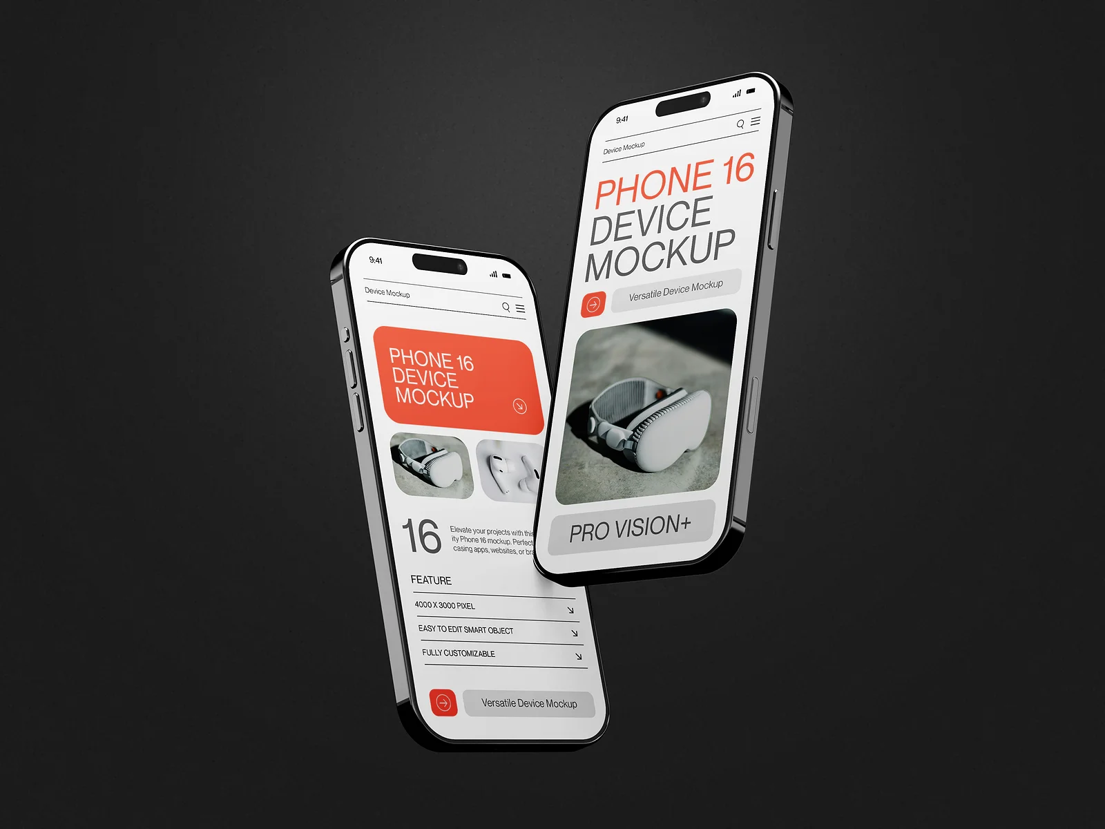 iPhone App Screen Mockup Set