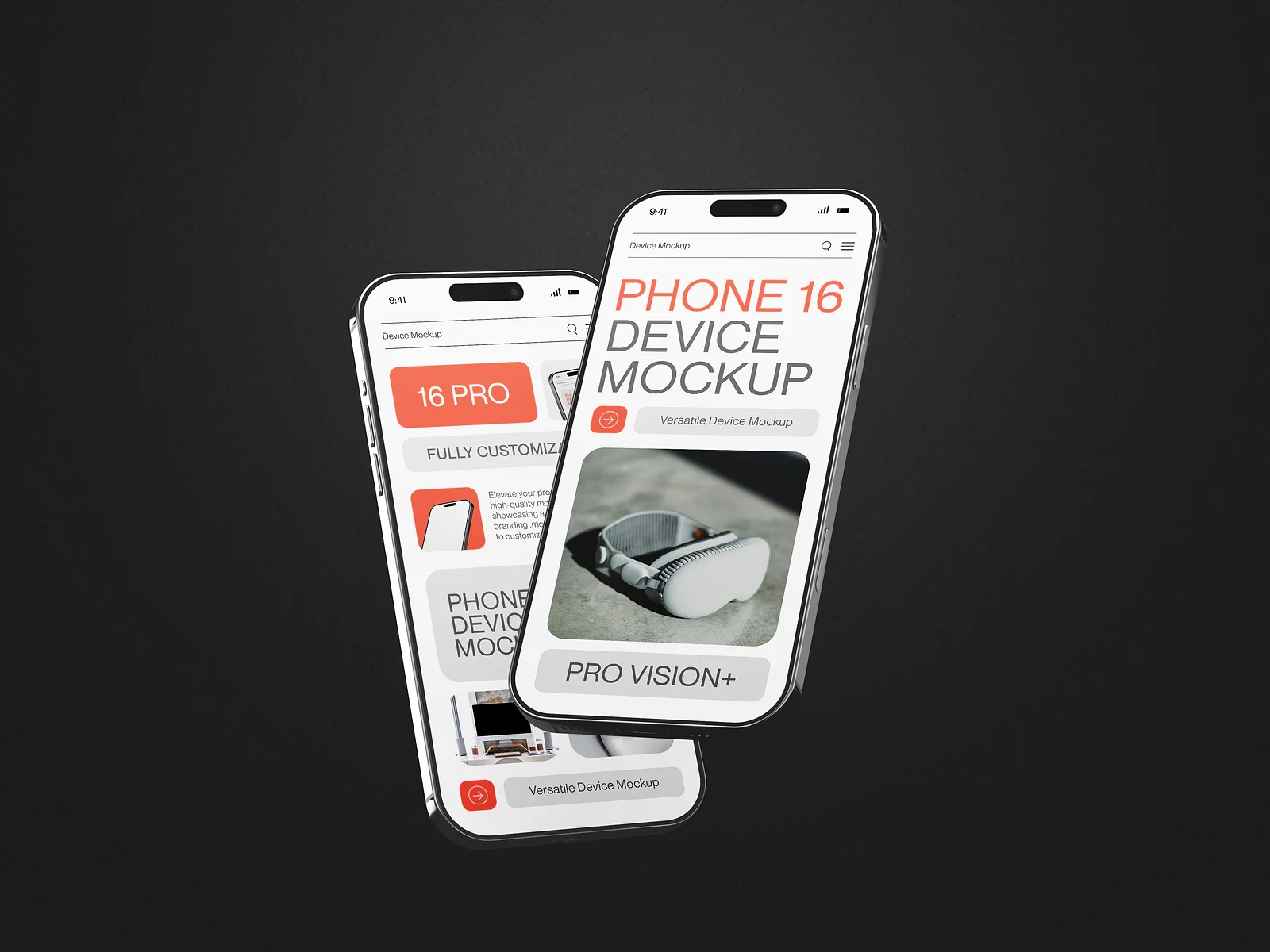 iPhone App Screen Mockup Set