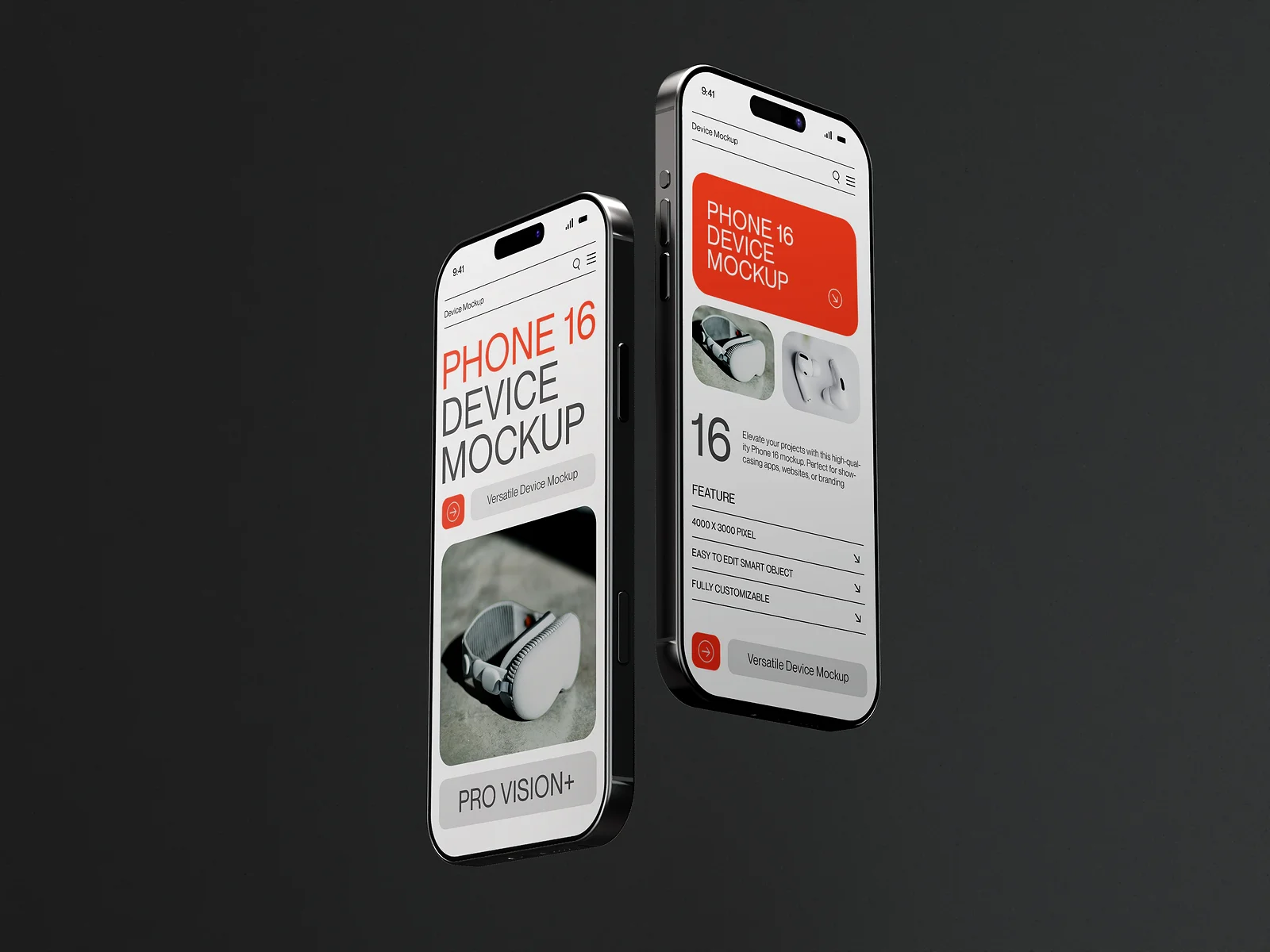 iPhone App Screen Mockup Set
