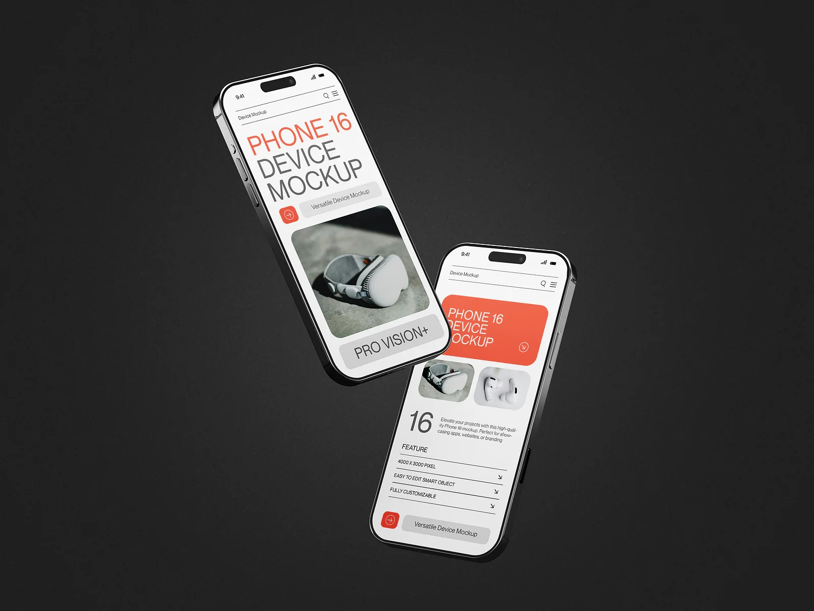 iPhone App Screen Mockup Set