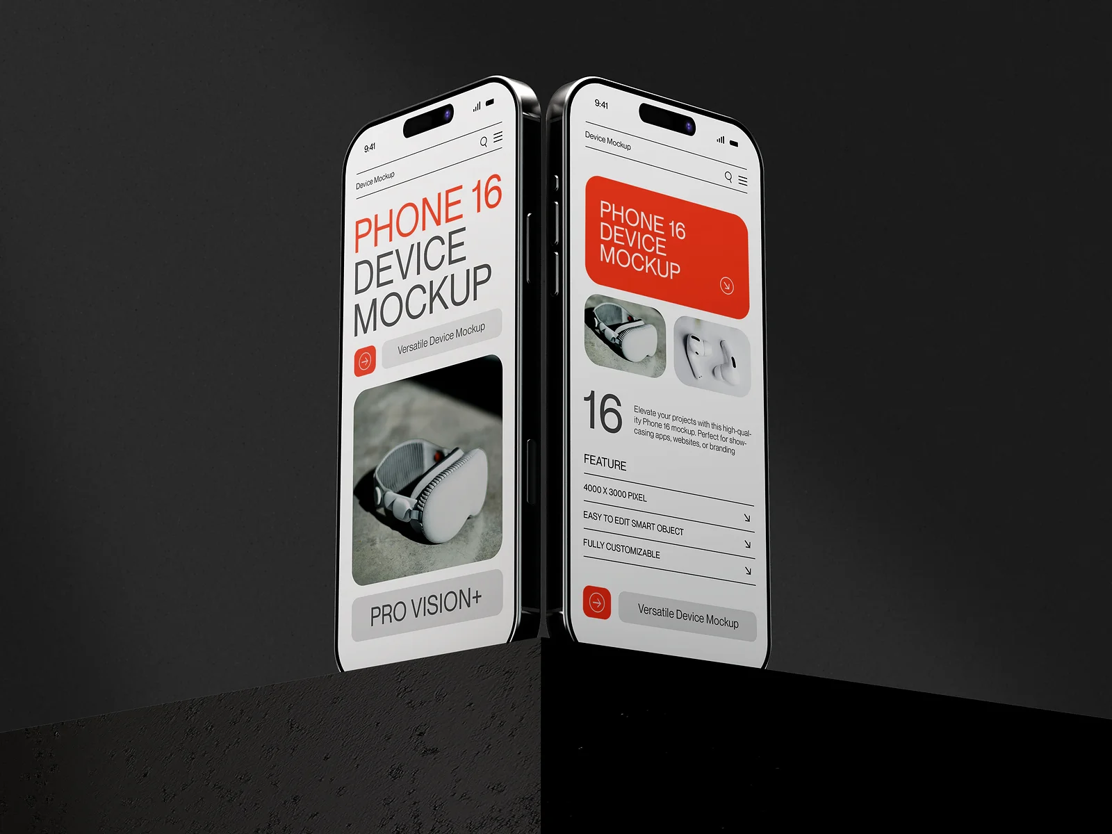 iPhone App Screen Mockup Set