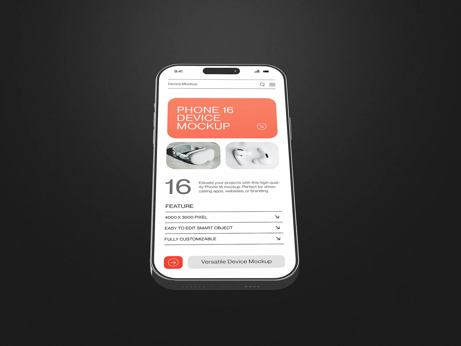iPhone App Screen Mockup Set