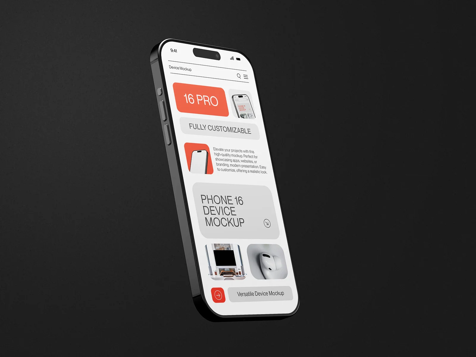 iPhone App Screen Mockup Set