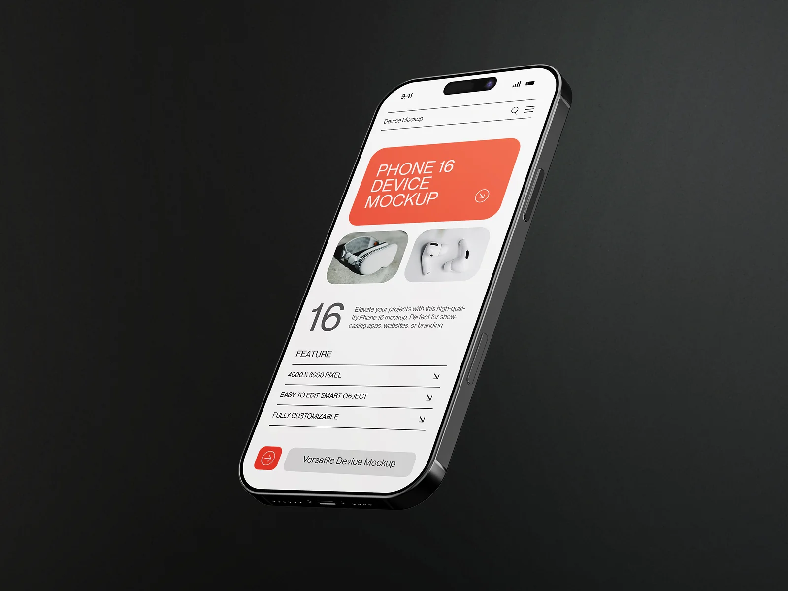 iPhone App Screen Mockup Set