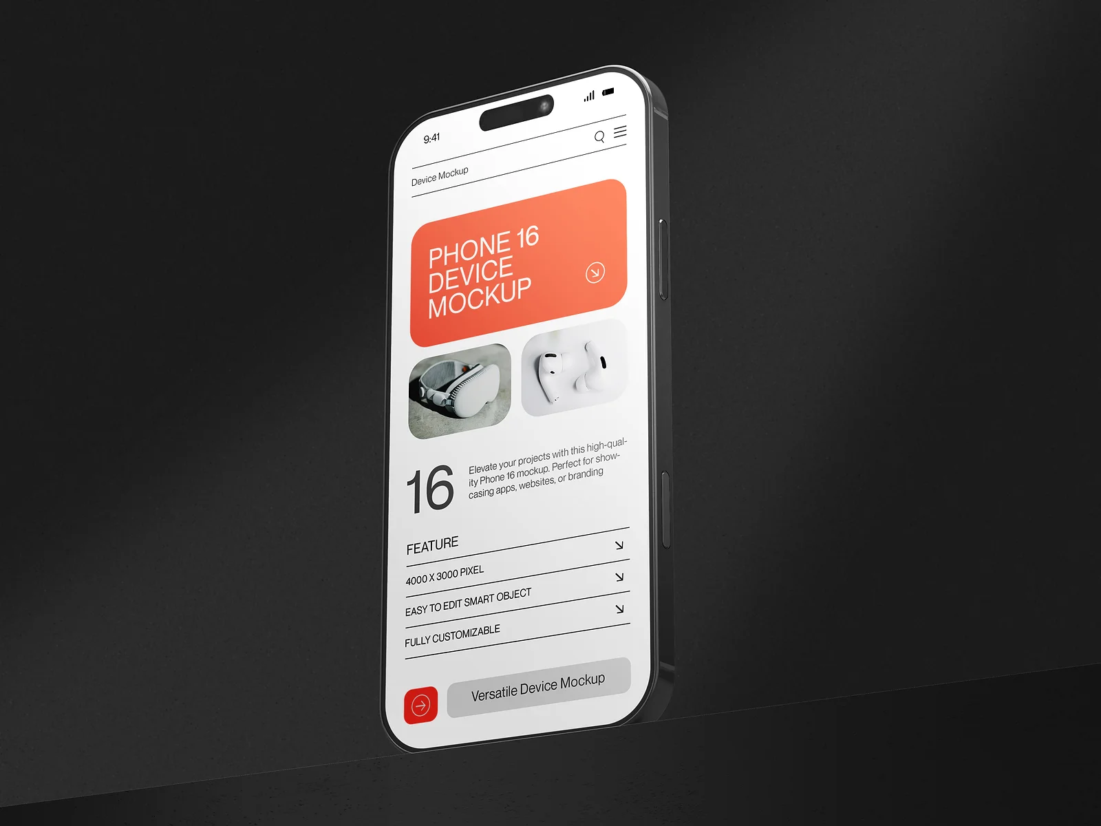 iPhone App Screen Mockup Set