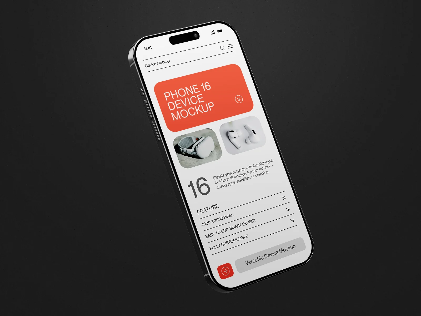 iPhone App Screen Mockup Set