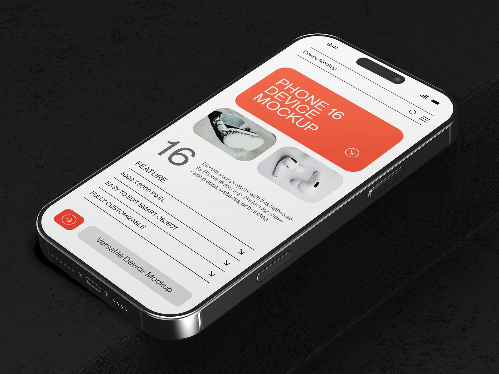 iPhone App Screen Mockup Set