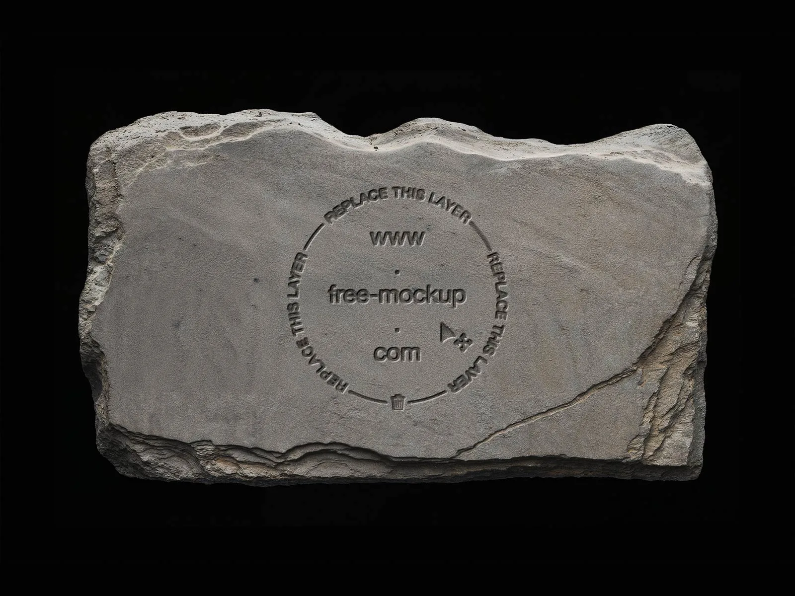Logo Carved in Stone Mockup