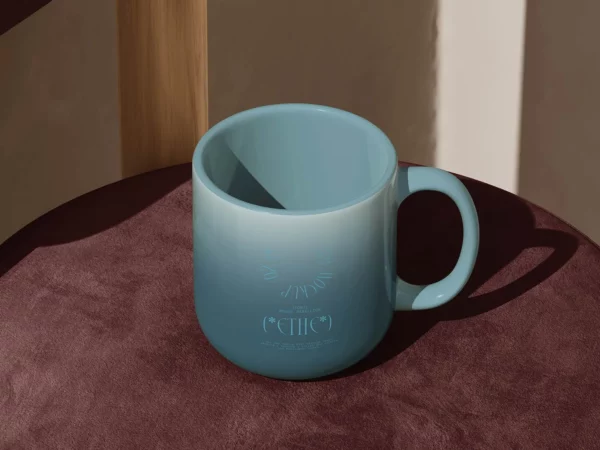 Free Mug Mockup On Chair