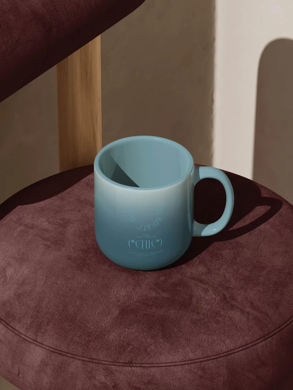 Mug Mockup On Chair