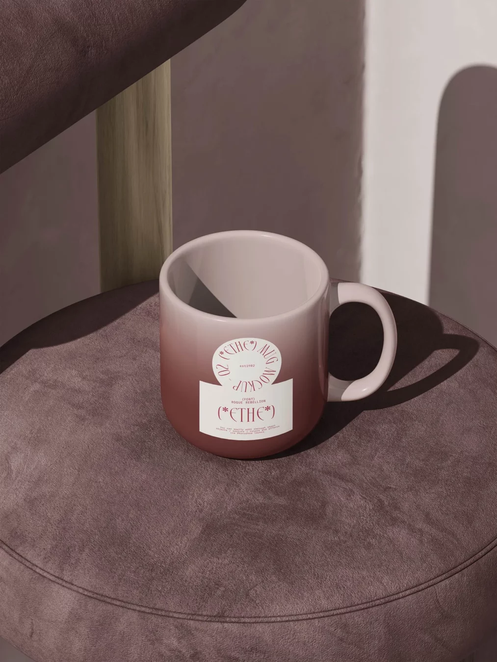 Mug Mockup On Chair